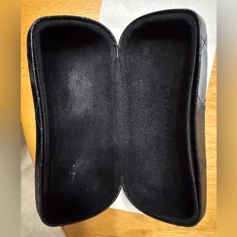 CHANEL Quilted Black Eyewear Case